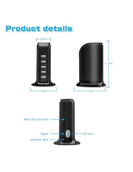 Station charge secteur USB camera a distance - details