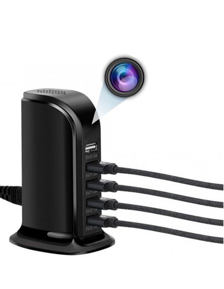 Station charge secteur USB avec camera a distance
