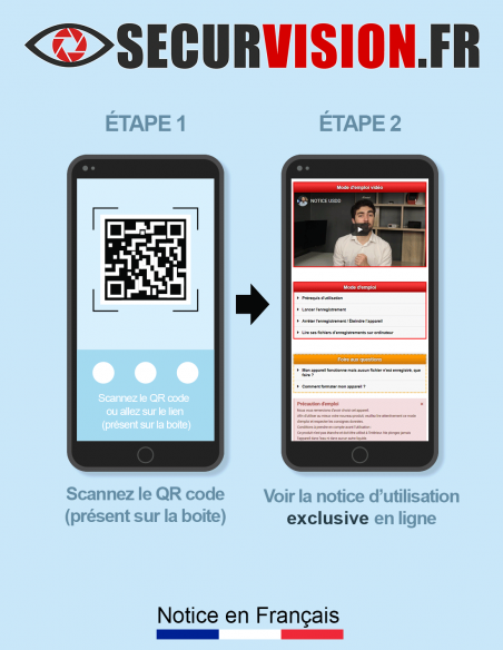 Notice stylo micro espion en continu - etapes