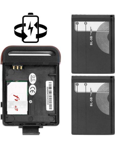Traceur GPS avec 2 batteries 7J/7h - emplacement batterie