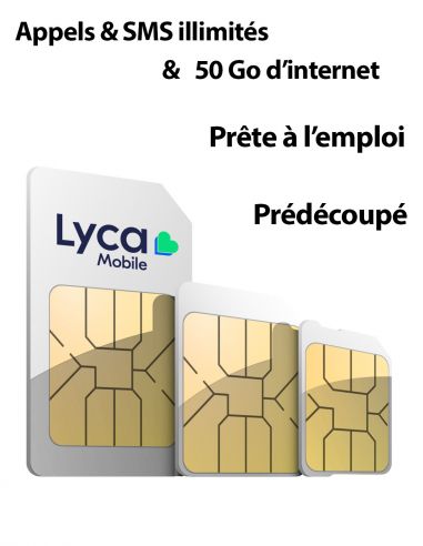 Carte SIM prépayée LycaMobile prête à...