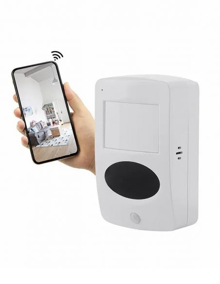 Détecteur de mouvement factice avec caméra espion intégrée