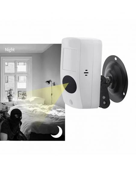 Détecteur de mouvement factice avec caméra espion intégrée