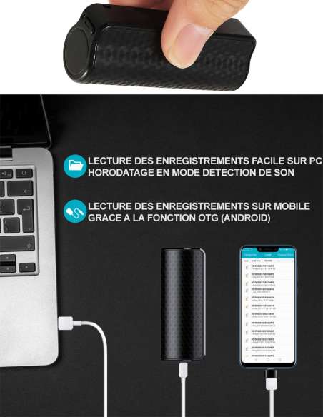 Dictaphone longue autonomie - lecture des enregistrements