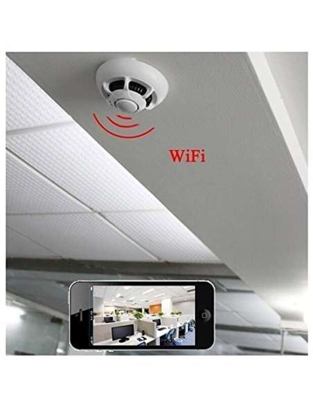Détecteur de fumée factice caméra wifi avec vision à distance