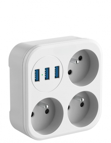 Multiprise Triplette micro espion -...