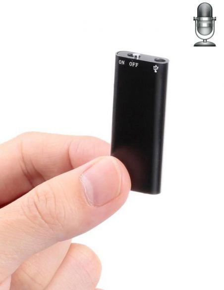 Lecteur mp3 micro espion dictaphone - echelle de taille