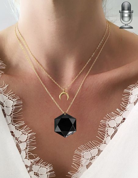 Enregistreur vocal espion - dans pendentif - detection de son