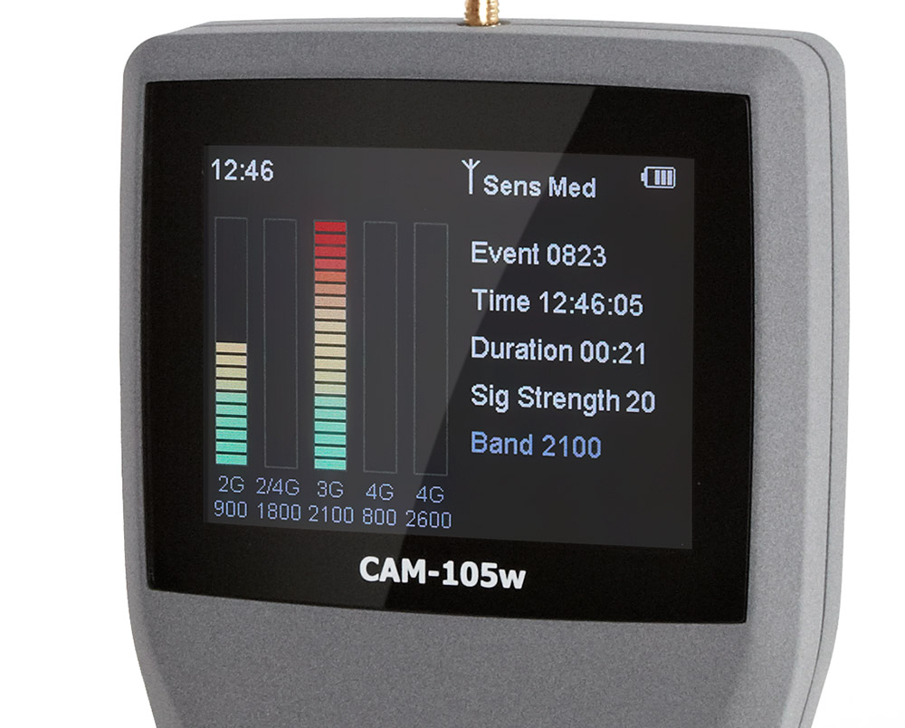 CAM105-Image écran- détecteur de mouchard multi bande- 1 